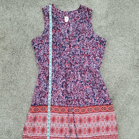 Gap Purple Flowered Sleeveless lined Dress Medium - Picture 7 of 12
